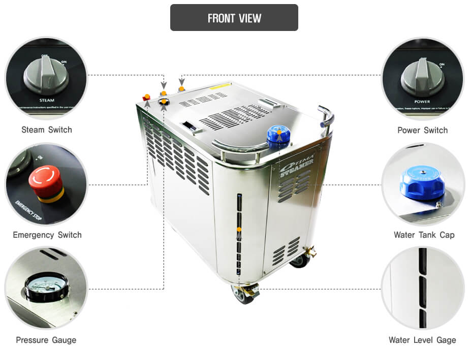 Electric Steamer OPTIMA SEII Exterior Front